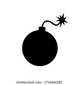Bomb Icon Vector Illustration Isolated On White Background. Boom Symbol.