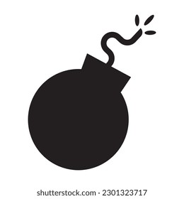 Bombensymbol, Vektorgrafik einzeln auf weißem Hintergrund.eps10