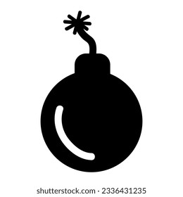 Bombe, Symbol, Vektorgrafik, einzeln auf Weiß
