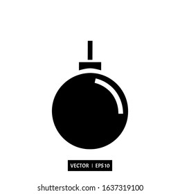 bomb icon vector, illustration logo template for many purpose. Isolated on white background