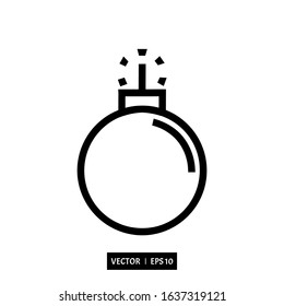 bomb icon vector, illustration logo template for many purpose. Isolated on white background
