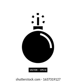bomb icon vector, illustration logo template for many purpose. Isolated on white background
