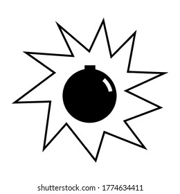 bomb icon vector illustration logo template