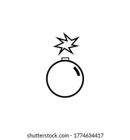 plantilla de logotipo de ilustración de icono de bomba