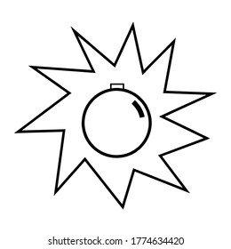 plantilla de logotipo de ilustración de icono de bomba