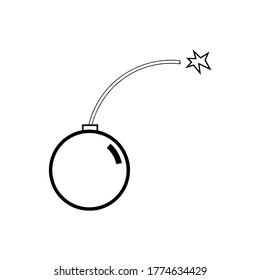 bomb icon vector illustration logo template