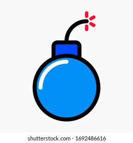 Bomb icon. vector illustration on white background