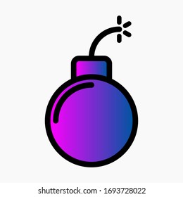 Bomb icon. vector illustration on white background