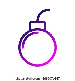 Bombensymbol. Vektorgrafik auf weißem Hintergrund