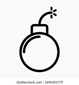 Bomb icon. vector illustration on white background