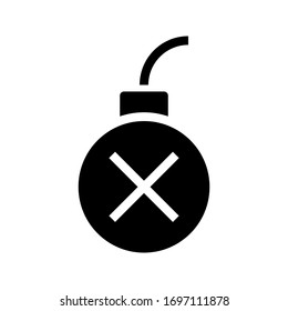 Icono de bomba. ilustración vectorial sobre fondo blanco