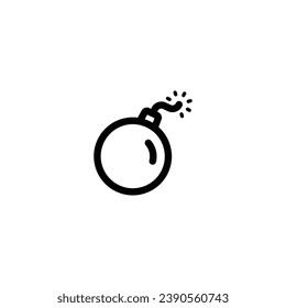 Ilustración vectorial de icono de bomba. icono de esquema para aplicaciones web, ui y móviles