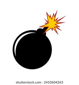 Bomb icon vector illustration template