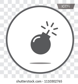 Bomb icon vector isolated on background.