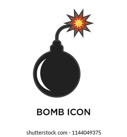 Bomb icon vector isolated on white background for your web and mobile app design, Bomb logo concept