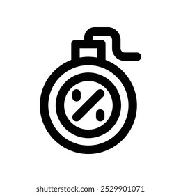 Bombensymbol. Vektorliniensymbol für Ihre Website, Ihr Handy, Ihre Präsentation und Ihr Logo-Design.