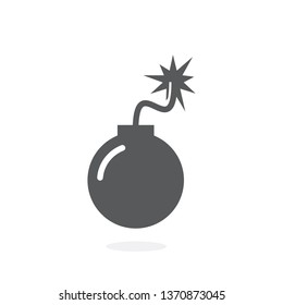 Bomb icon vector on white background