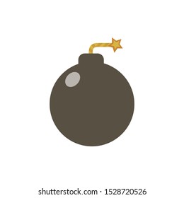 bomb icon vector on a white background