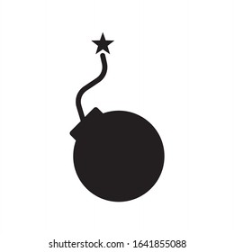 Bomb icon vector on white background