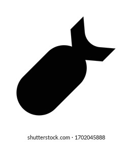 Vector de icono de bomba en fondo blanco