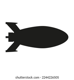 Bomb icon vector. Rocket illustration sign. Weapon symbol. War logo.