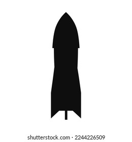 Vector de icono de la bomba. Signo de ilustración de cohete. Símbolo de arma. Logo de la guerra.