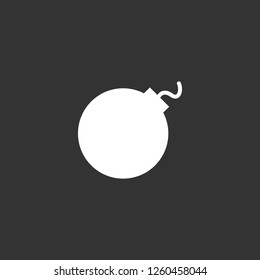 bomb icon vector. bomb sign on black background. bomb icon for web and app
