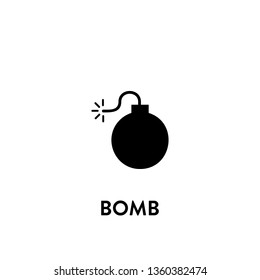 bomb icon vector. bomb sign on white background. bomb icon for web and app