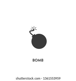 bomb icon vector. bomb sign on white background. bomb icon for web and app