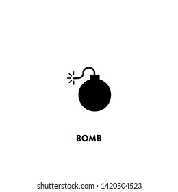 bomb icon vector. bomb sign on white background. bomb icon for web and app