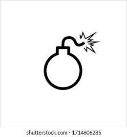 bomb icon vector sign symbol isolated