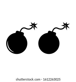 Bomb icon vector. SImple design on white background.