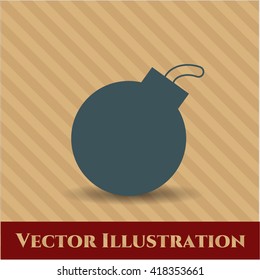 símbolo del icono de bomba vector de vehículo de pie de página web de la aplicación