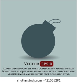 Bombensymbol Vektorsymbol flach eps jpg app web concept website