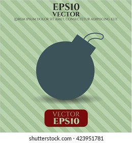 símbolo del icono de bomba vector de vehículo de pie de página web de la aplicación