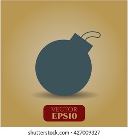símbolo del icono de bomba vector de vehículo de pie de página web de la aplicación
