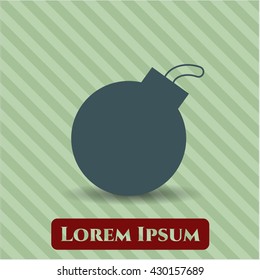 Bomb icon vector symbol flat eps jpg app web concept website