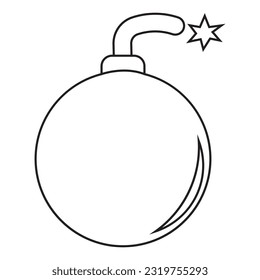 bomb icon vector template illustration logo design