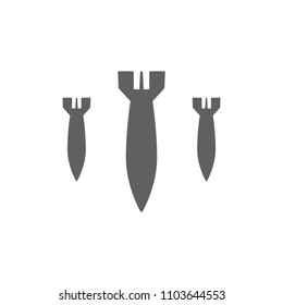 Bomb icon vector in trendy flat style isolated on white background