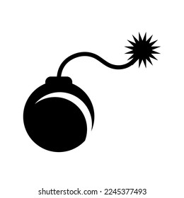 Bombensymbol, Vektorgrafik-Stil im Trend-Stil auf weißem Hintergrund..eps
