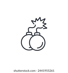 Icono de bomba. vector.Trazo editable.signo de estilo lineal para el uso de diseño web,logo.Ilustración de símbolo.