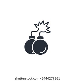 Icono de bomba. Vector.Icono de trazo editable.signo de estilo lineal para usar Diseño web,logo.Ilustración de símbolo.