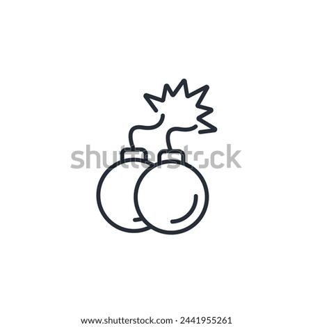 Bomb icon. vector.Editable stroke.linear style sign for use web design,logo.Symbol illustration.