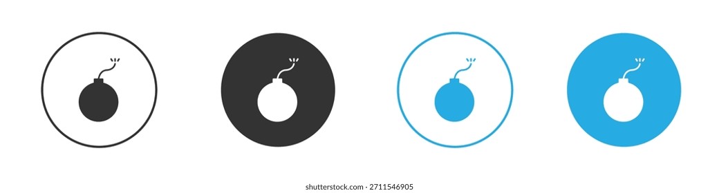 Ícone de bomba para web, mobile.Vetor Ilustração