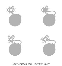 icono de la bomba, invierno, copo de nieve, ilustración vectorial