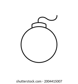 icono de bomba, icono de detonación, ilustración de vector explosivo