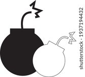 Bomb icon,vector illustration. Flat design style. 