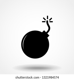 Bomb icon,vector illustration. Flat design style. vector icon illustration isolated on White background. bomb icons graphic design vector symbols.