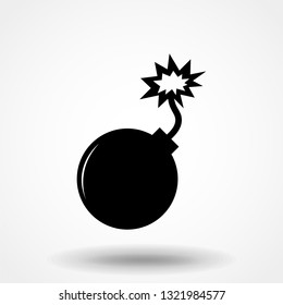 Bomb icon,vector illustration. Flat design style. vector bomb icon illustration isolated on White background, bomb icon Eps10. bomb icons graphic design vector symbols.