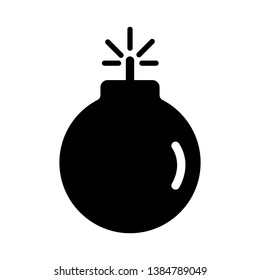 Bomb icon,vector illustration. Flat design style. vector bomb icon illustration isolated on White background, bomb icon Eps10. bomb icons graphic design vector symbols. - Vector